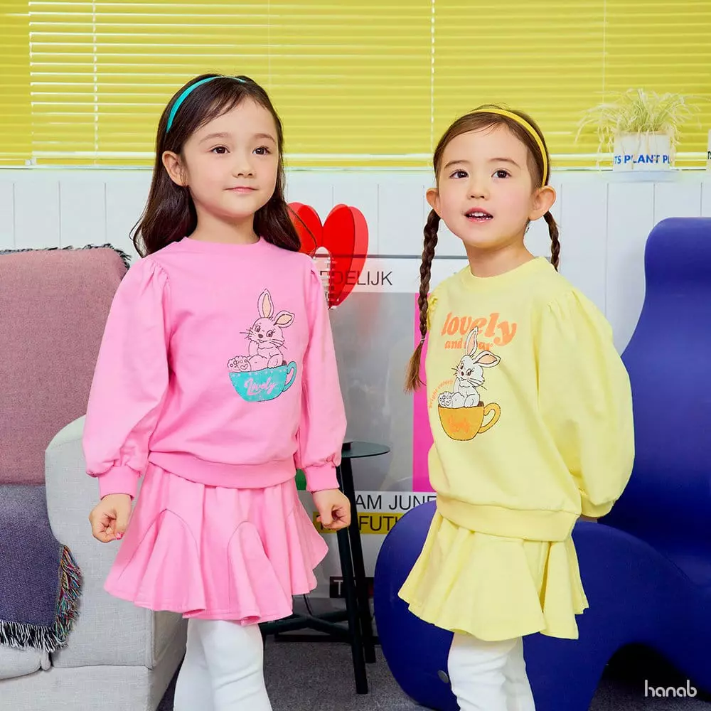 Hanab - Korean Children Fashion - #littlefashionista - Barnie Top Bottom Set - 3