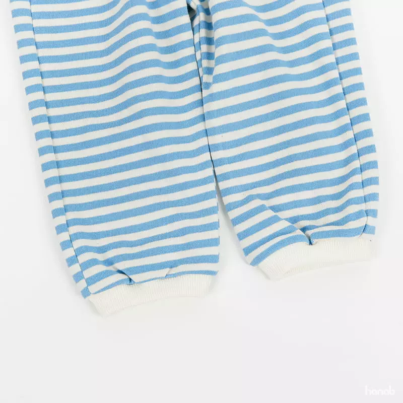 Hanab - Korean Children Fashion - #littlefashionista - Bear Stripes Top Bottom Set - 8