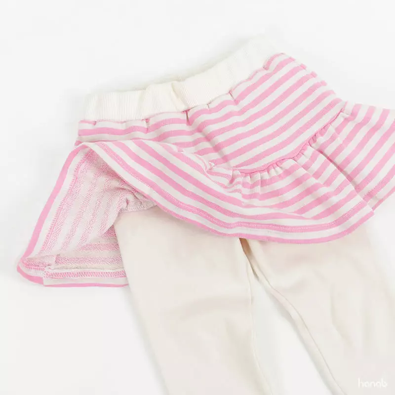 Hanab - Korean Children Fashion - #todddlerfashion - Bear Stripes Top Bottom Set - 12