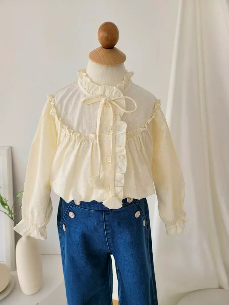 Hanacoco - Korean Children Fashion - #littlefashionista - Frill Blouse - 7