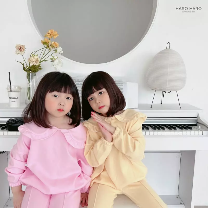 Haro Haro - Korean Children Fashion - #kidzfashiontrend - Frill Collar Sweatshirt - 8