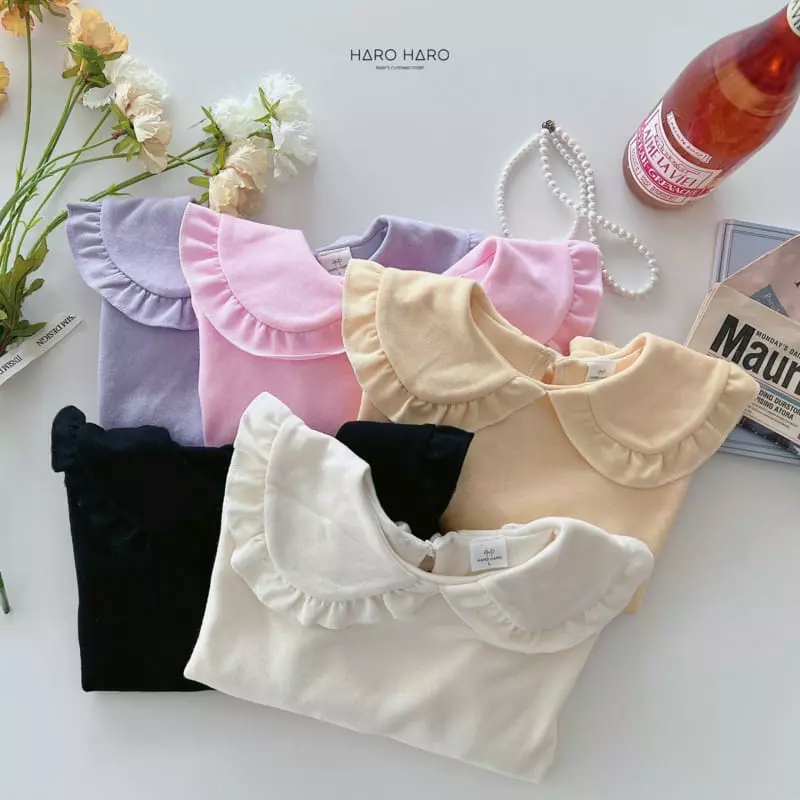 Haro Haro - Korean Children Fashion - #magicofchildhood - Frill Collar Sweatshirt - 11