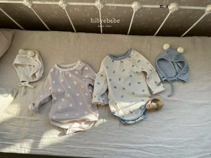 Hi Byebebe - Korean Baby Fashion - #onlinebabyboutique - Mini Bear Rib Bodysuit