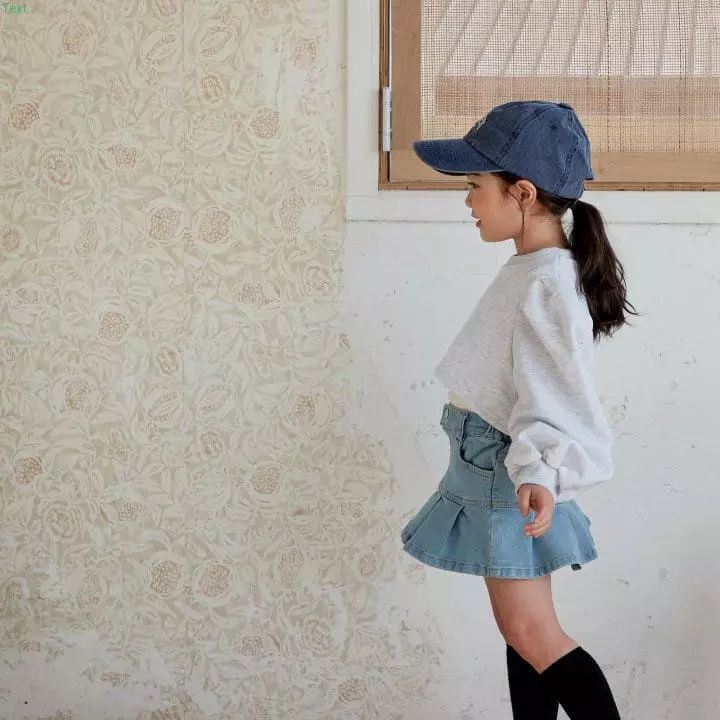Honeybee - Korean Children Fashion - #fashionkids - Denim Wrinkle Skirt - 5