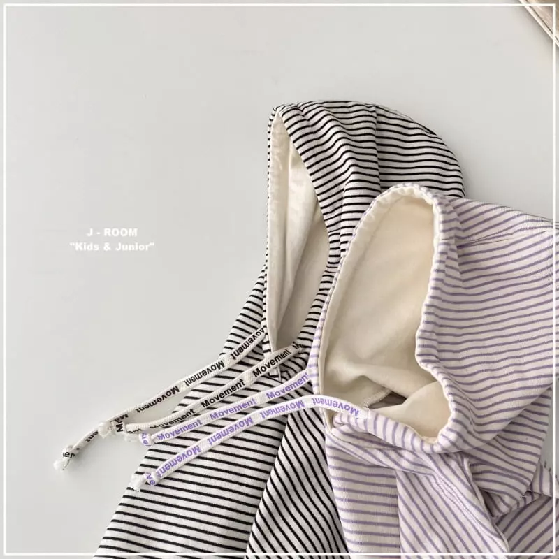 J-Room - Korean Children Fashion - #kidzfashiontrend - Move Stripes Hoody - 4