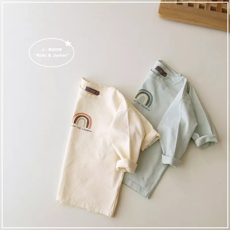 J-Room - Korean Children Fashion - #Kfashion4kids - Rainbow Washing Tee - 3