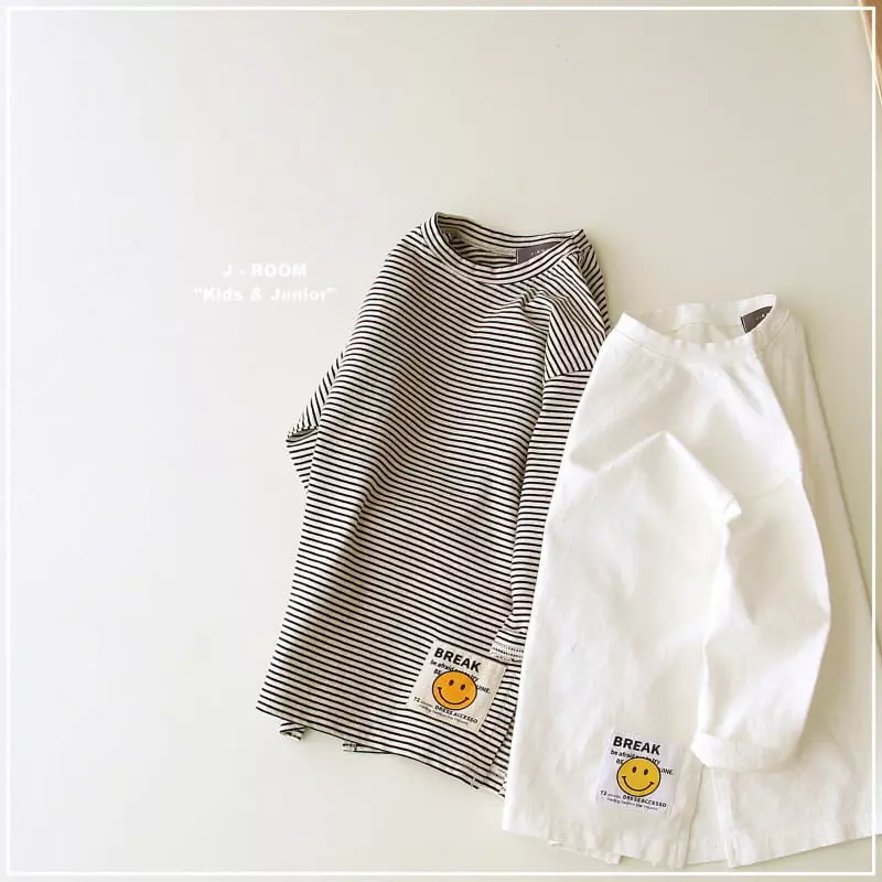 J-Room - Korean Children Fashion - #childofig - Label Slit Long Tee - 7