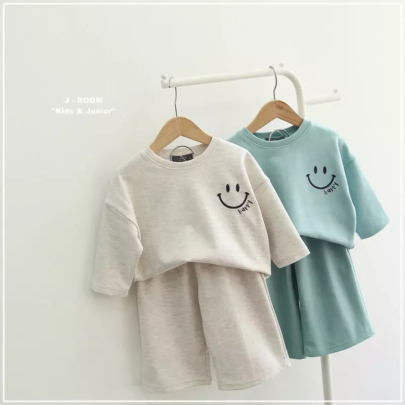 J-Room - Korean Children Fashion - #childrensboutique - Happy Wode Top Bottom Set - 2
