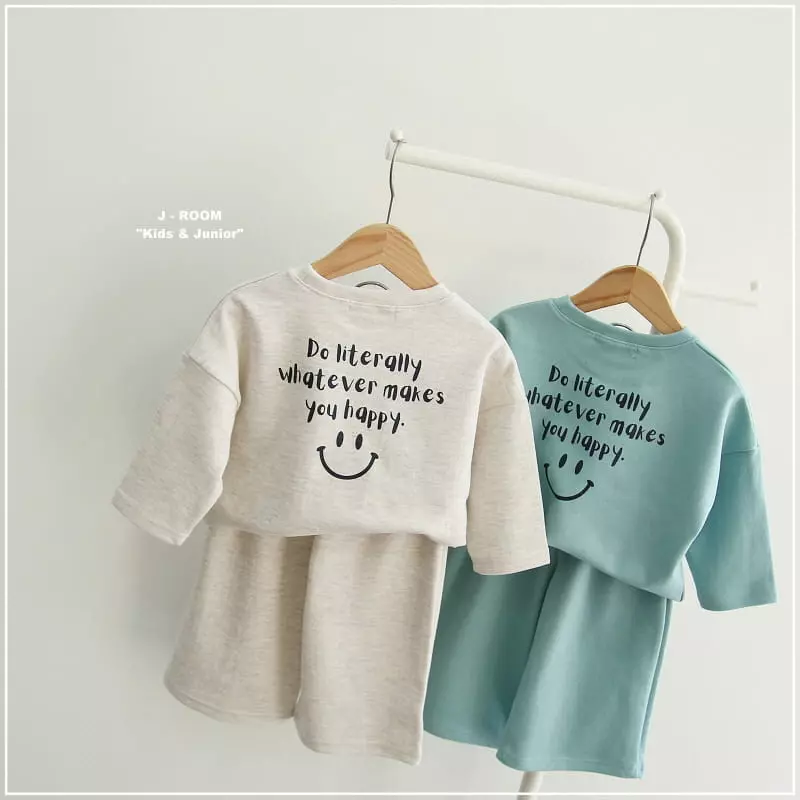 J-Room - Korean Children Fashion - #designkidswear - Happy Wode Top Bottom Set - 3