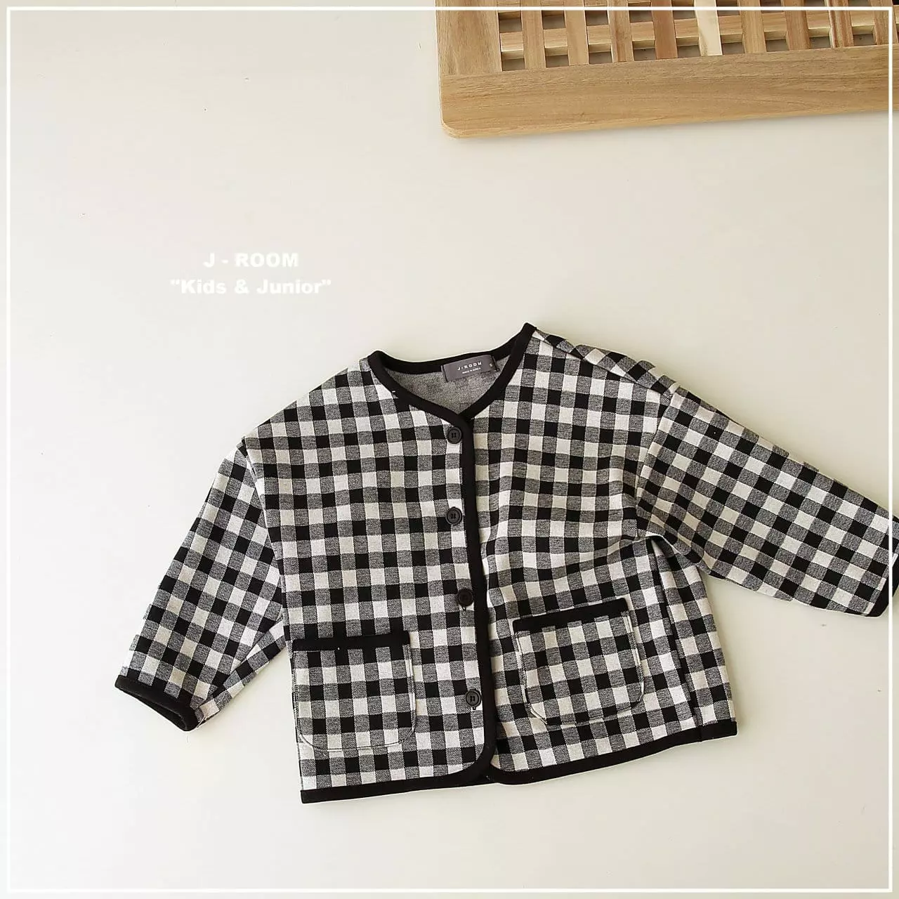 J-Room - Korean Children Fashion - #designkidswear - Check Piping Cardigan - 10