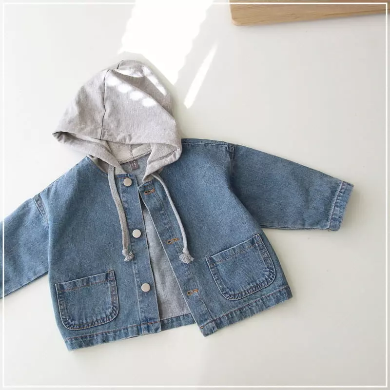 J-Room - Korean Children Fashion - #discoveringself - Hoody Denim Jacket - 9