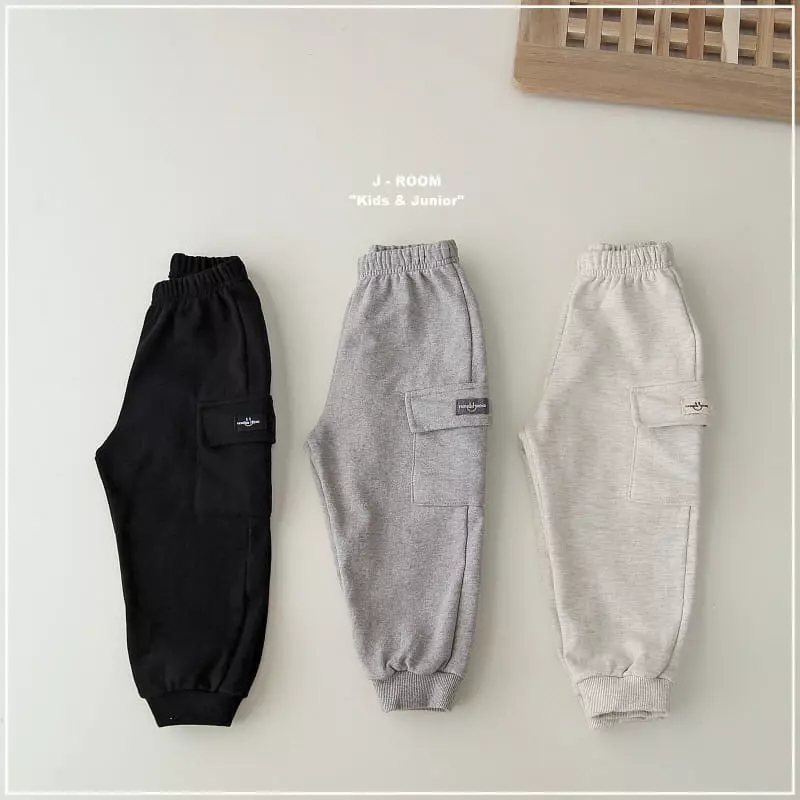 J-Room - Korean Children Fashion - #fashionkids - Label Terry Pants - 3
