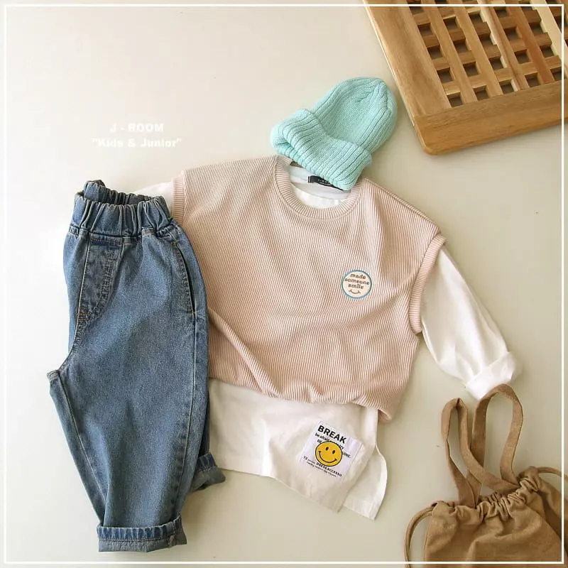 J-Room - Korean Children Fashion - #fashionkids - Rib Wapen Vest - 7
