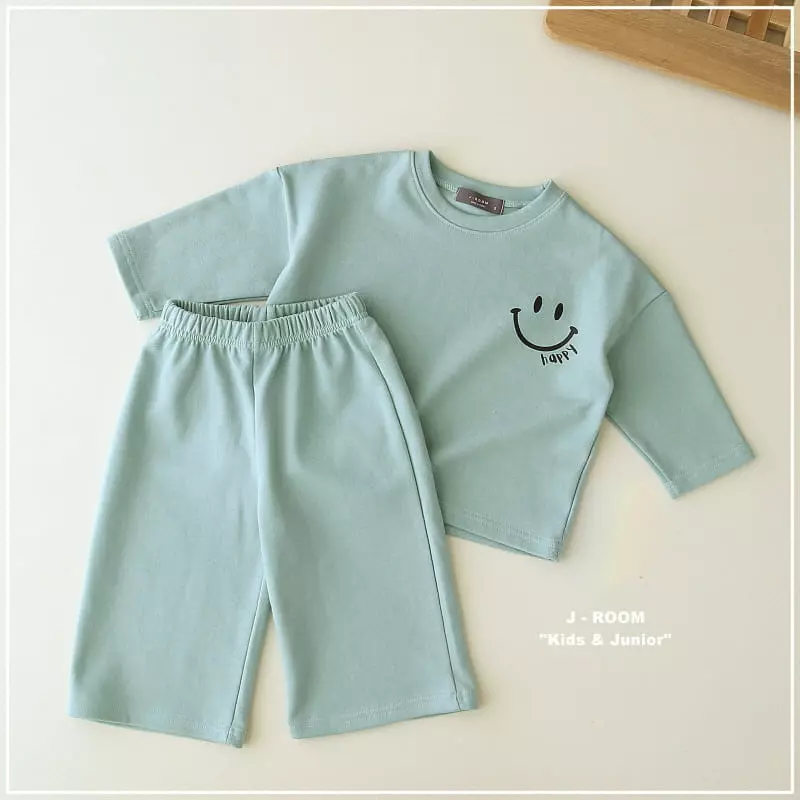 J-Room - Korean Children Fashion - #fashionkids - Happy Wode Top Bottom Set - 5
