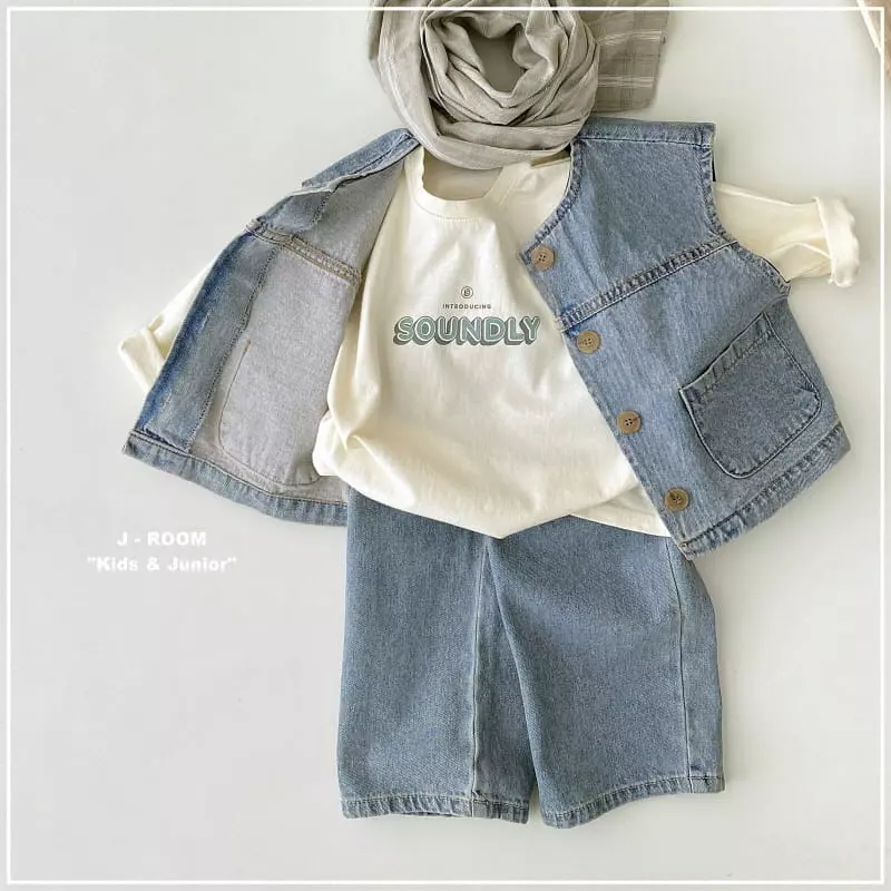 J-Room - Korean Children Fashion - #kidsshorts - Wide Jeans - 6