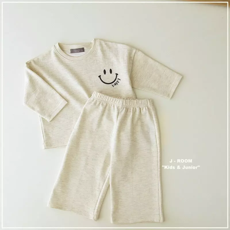 J-Room - Korean Children Fashion - #kidsshorts - Happy Wode Top Bottom Set - 6