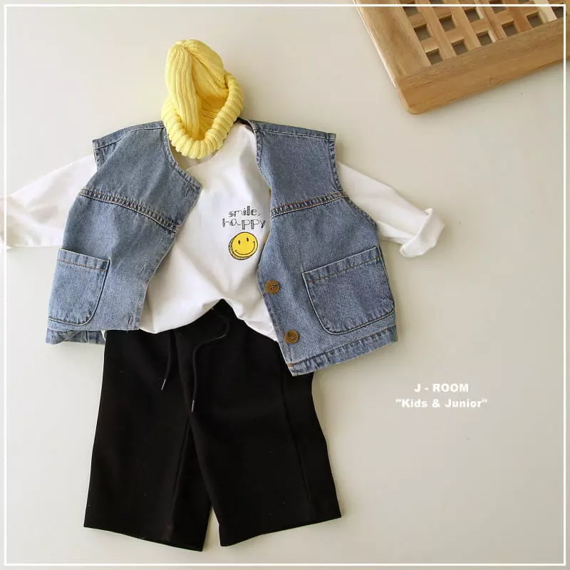 J-Room - Korean Children Fashion - #kidsshorts - Lettering Smile Tee - 6