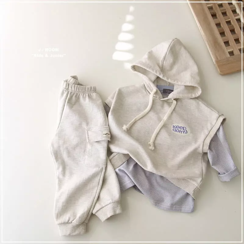 J-Room - Korean Children Fashion - #kidsstore - Label Terry Pants - 5