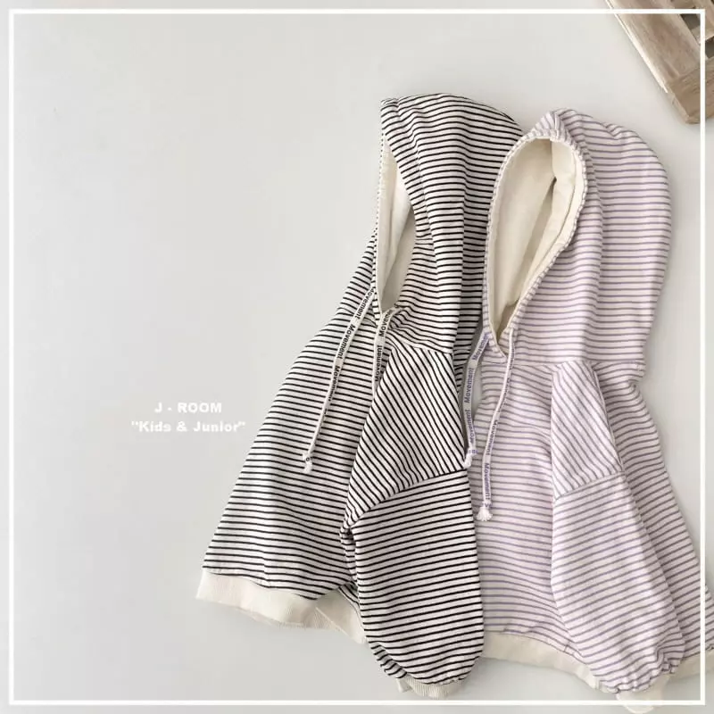 J-Room - Korean Children Fashion - #kidzfashiontrend - Move Stripes Hoody - 3