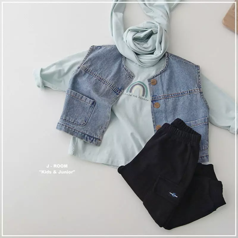 J-Room - Korean Children Fashion - #littlefashionista - Label Terry Pants - 8