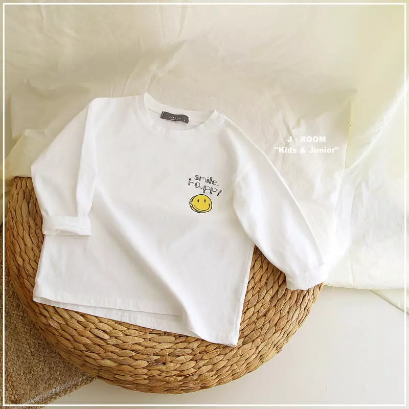 J-Room - Korean Children Fashion - #littlefashionista - Lettering Smile Tee - 10