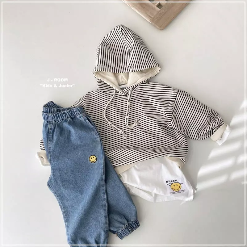 J-Room - Korean Children Fashion - #littlefashionista - Move Stripes Hoody - 5
