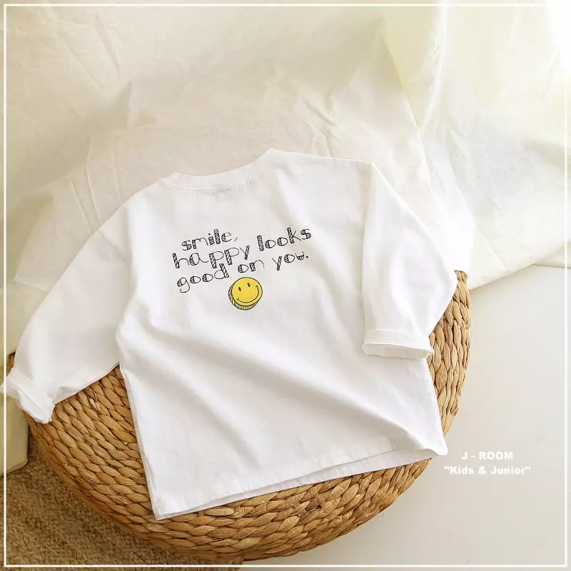 J-Room - Korean Children Fashion - #magicofchildhood - Lettering Smile Tee - 11
