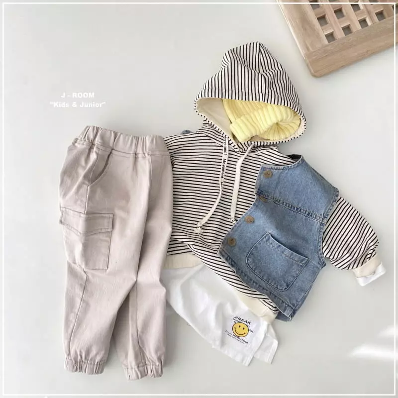 J-Room - Korean Children Fashion - #minifashionista - Move Stripes Hoody - 7