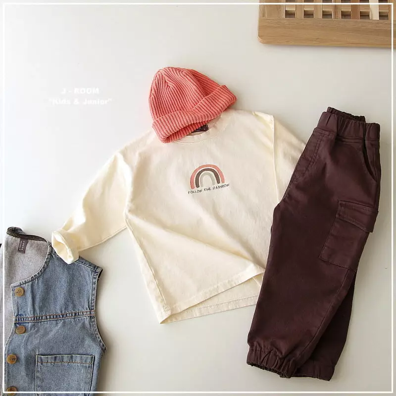 J-Room - Korean Children Fashion - #prettylittlegirls - Rainbow Washing Tee - 7