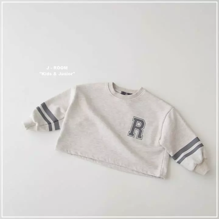J-Room - Korean Children Fashion - #stylishchildhood - Line Semi Crop Sweatshirt - 9