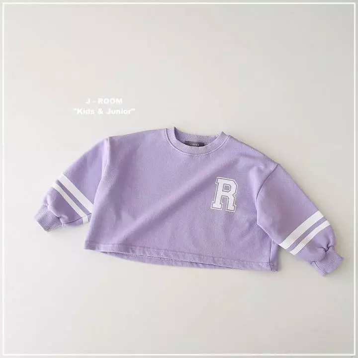 J-Room - Korean Children Fashion - #toddlerclothing - Line Semi Crop Sweatshirt - 8