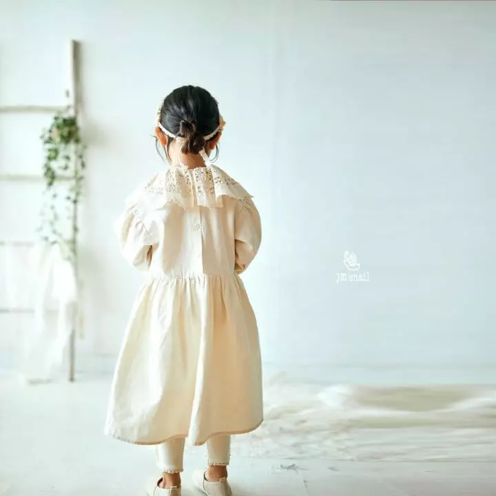 JM Snail - Korean Children Fashion - #fashionkids - Luna Big Collar One-piece - 11