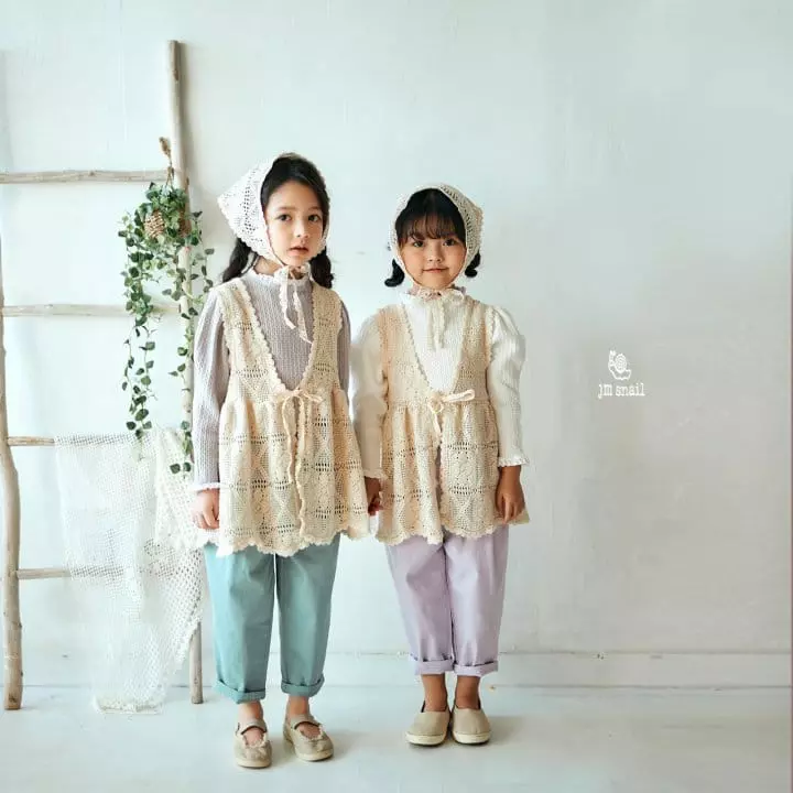 JM Snail - Korean Children Fashion - #fashionkids - Lace Long Vest - 9