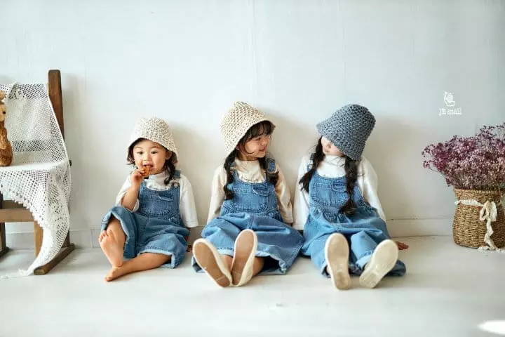 JM Snail - Korean Children Fashion - #fashionkids - Denim Pocket Dungarees Pants - 7