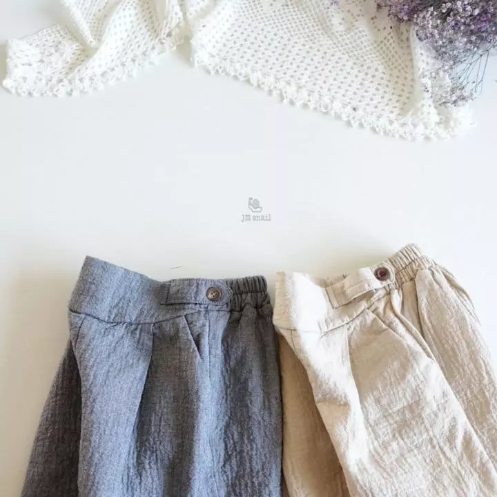 JM Snail - Korean Children Fashion - #kidsshorts - Natural Light Pants - 5
