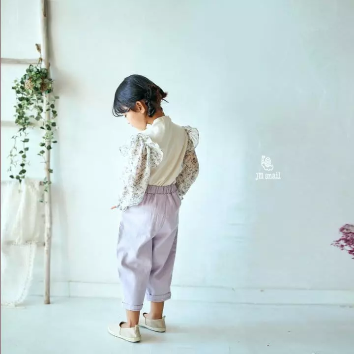 JM Snail - Korean Children Fashion - #kidzfashiontrend - Shiffon Flower Color Embroidery Tee - 6