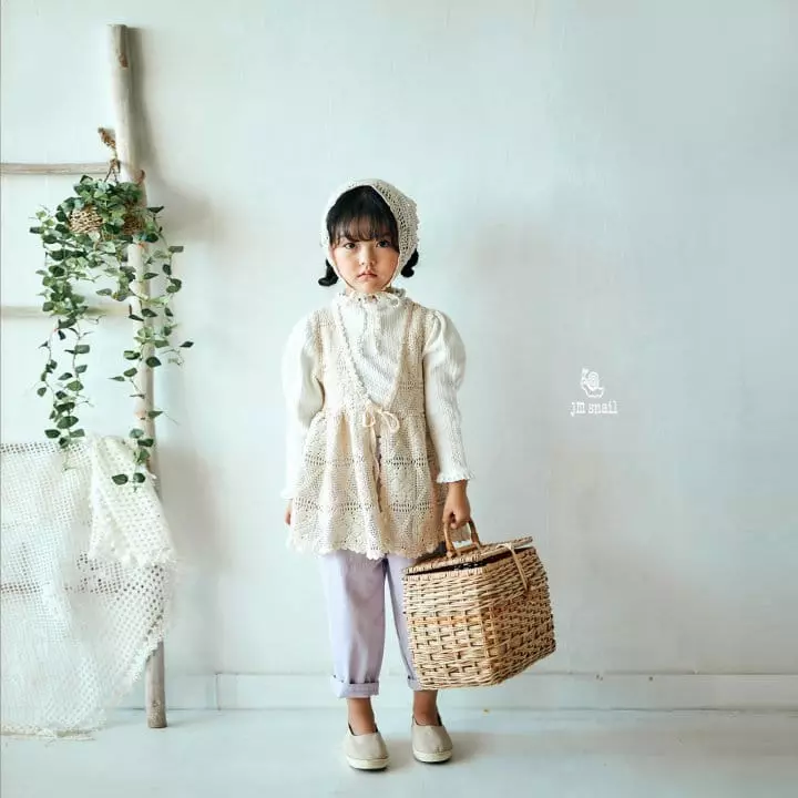 JM Snail - Korean Children Fashion - #kidzfashiontrend - Lace Long Vest - 12