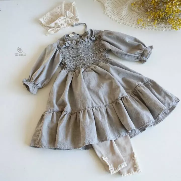JM Snail - Korean Children Fashion - #magicofchildhood - Smog Shirring One-piece - 12