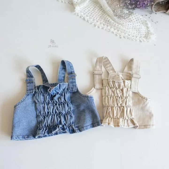 JM Snail - Korean Children Fashion - #magicofchildhood - Smog Denim Vest White - 10