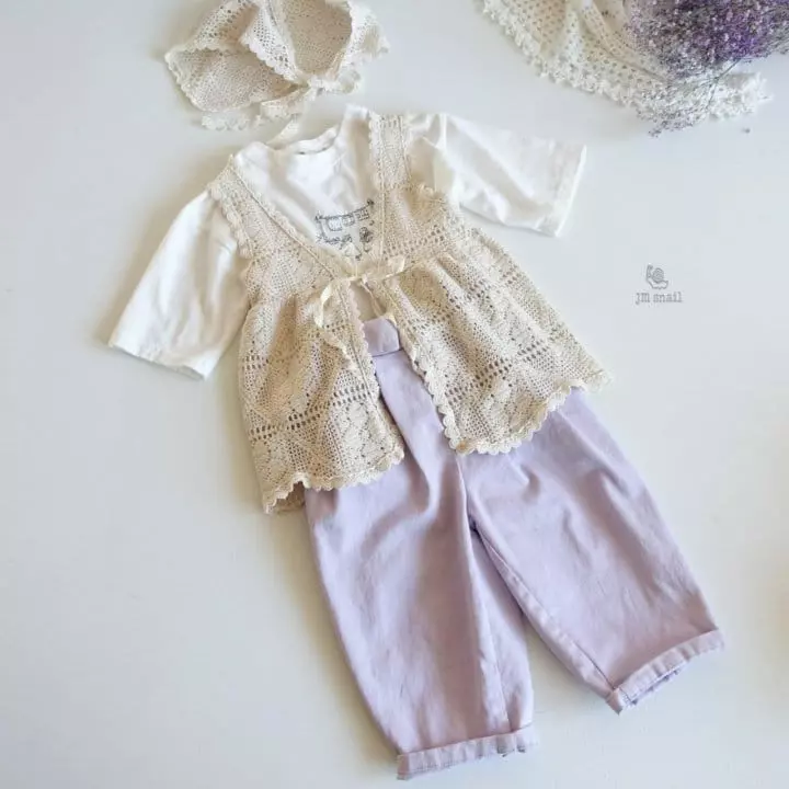 JM Snail - Korean Children Fashion - #prettylittlegirls - Lace Long Vest - 3