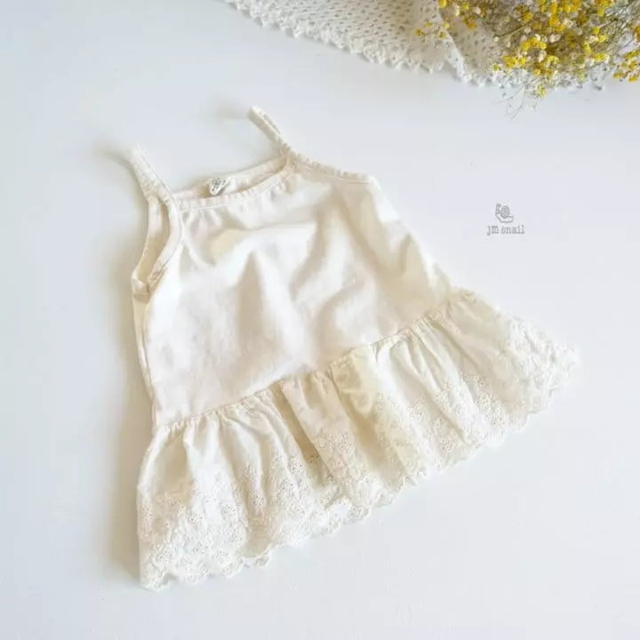 JM Snail - Korean Children Fashion - #toddlerclothing - Inner Lace Sleeveless