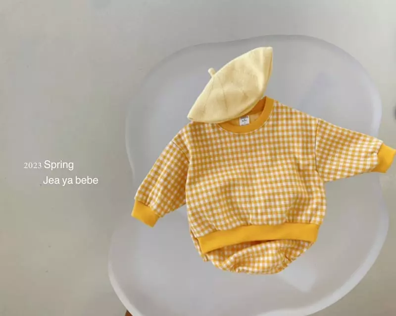 Jeaya & Mymi - Korean Baby Fashion - #babyboutique - Bebe Check Jacquard Top Bottom Set - 6