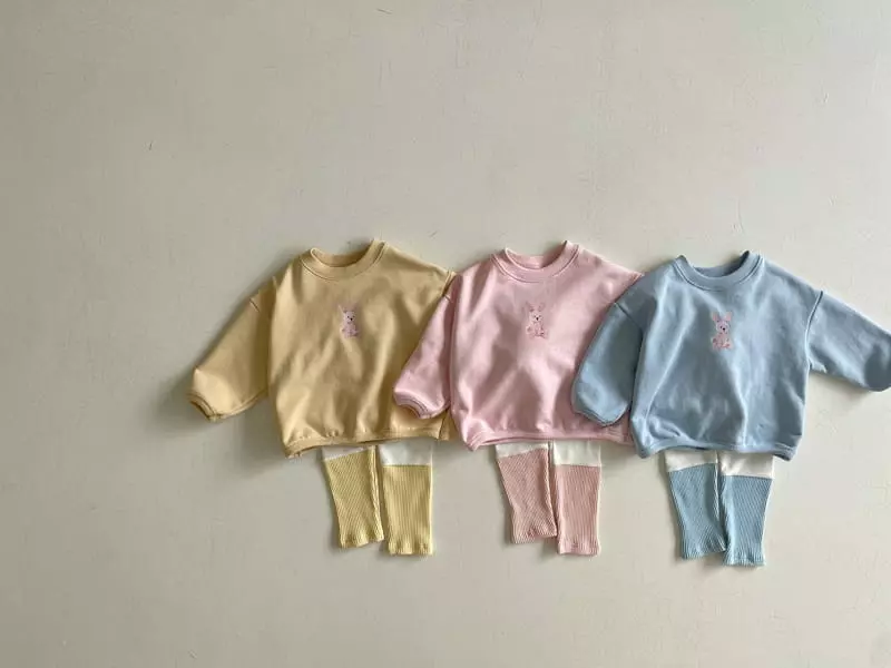 Jeaya & Mymi - Korean Baby Fashion - #babyoutfit - Barnie Top Bottom Set - 3