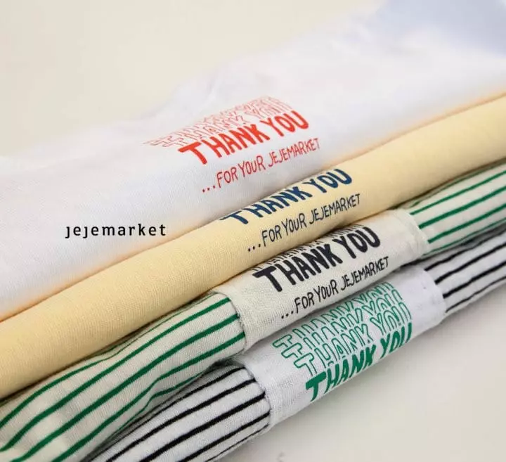 Jeje Market - Korean Children Fashion - #Kfashion4kids - Thnak You Slit Tee - 11