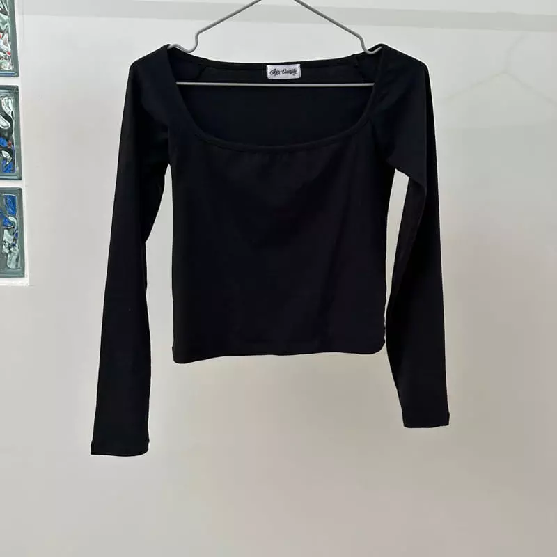Jejeunosity - Korean Women Fashion - #womensfashion - Mom Long Crop Tee