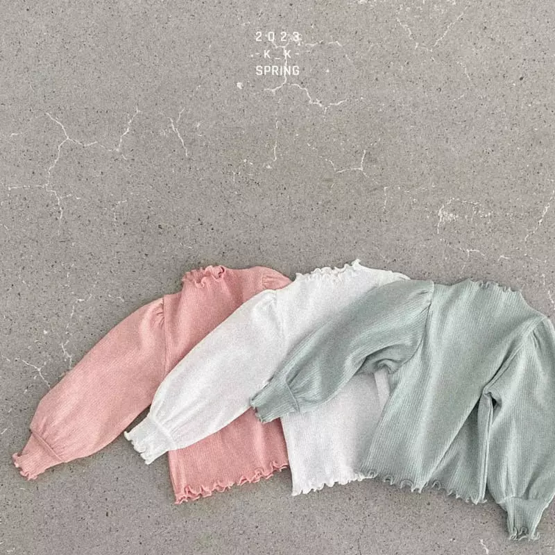Kk - Korean Children Fashion - #Kfashion4kids - Lilly Shirring Tee - 6