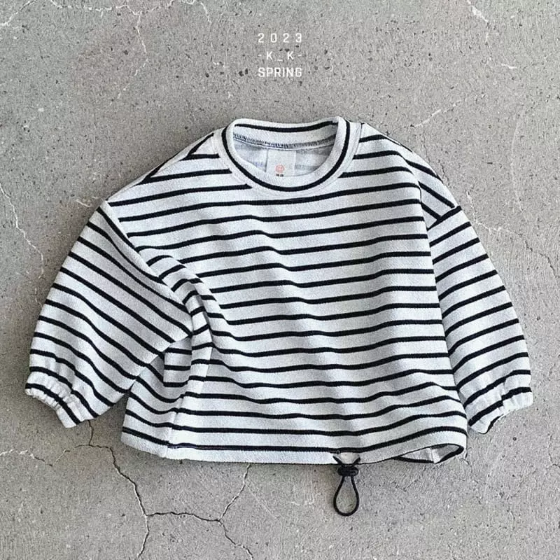 Kk - Korean Children Fashion - #kidzfashiontrend - Stripes Crop Tee - 4