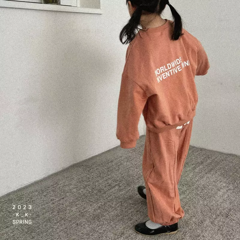 Kk - Korean Children Fashion - #Kfashion4kids - Pentone Top Bottom Set - 6
