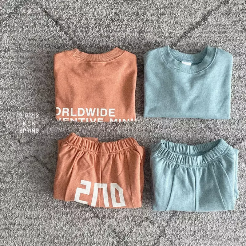 Kk - Korean Children Fashion - #discoveringself - Pentone Top Bottom Set