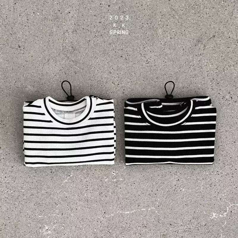 Kk - Korean Children Fashion - #kidsstore - Stripes Crop Tee - 2